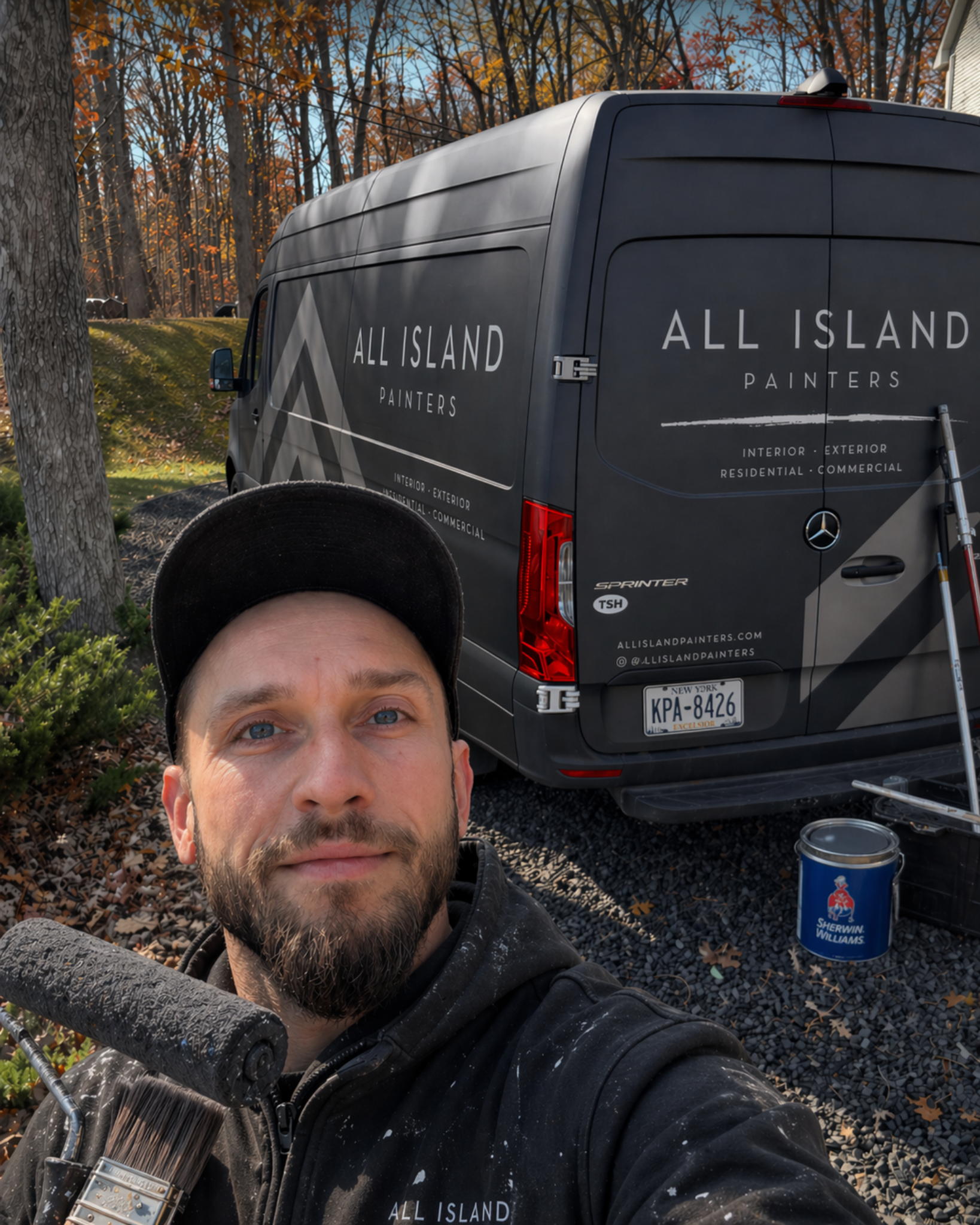 2026 wrap concept for All Island Painters van