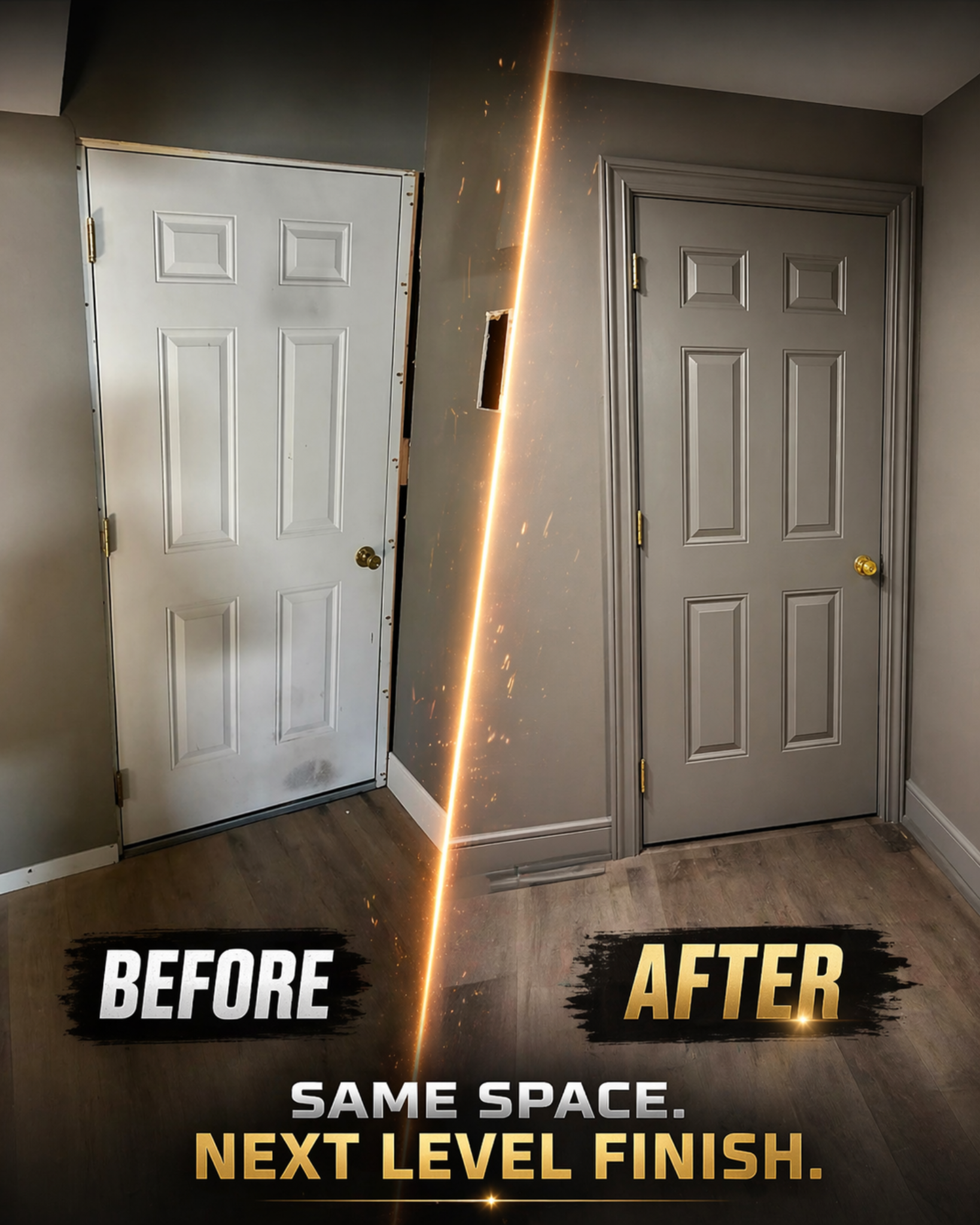Door transformation before and after